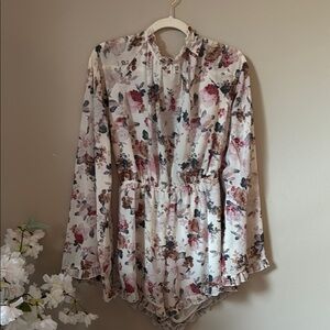 Floral Long Sleeve Romper